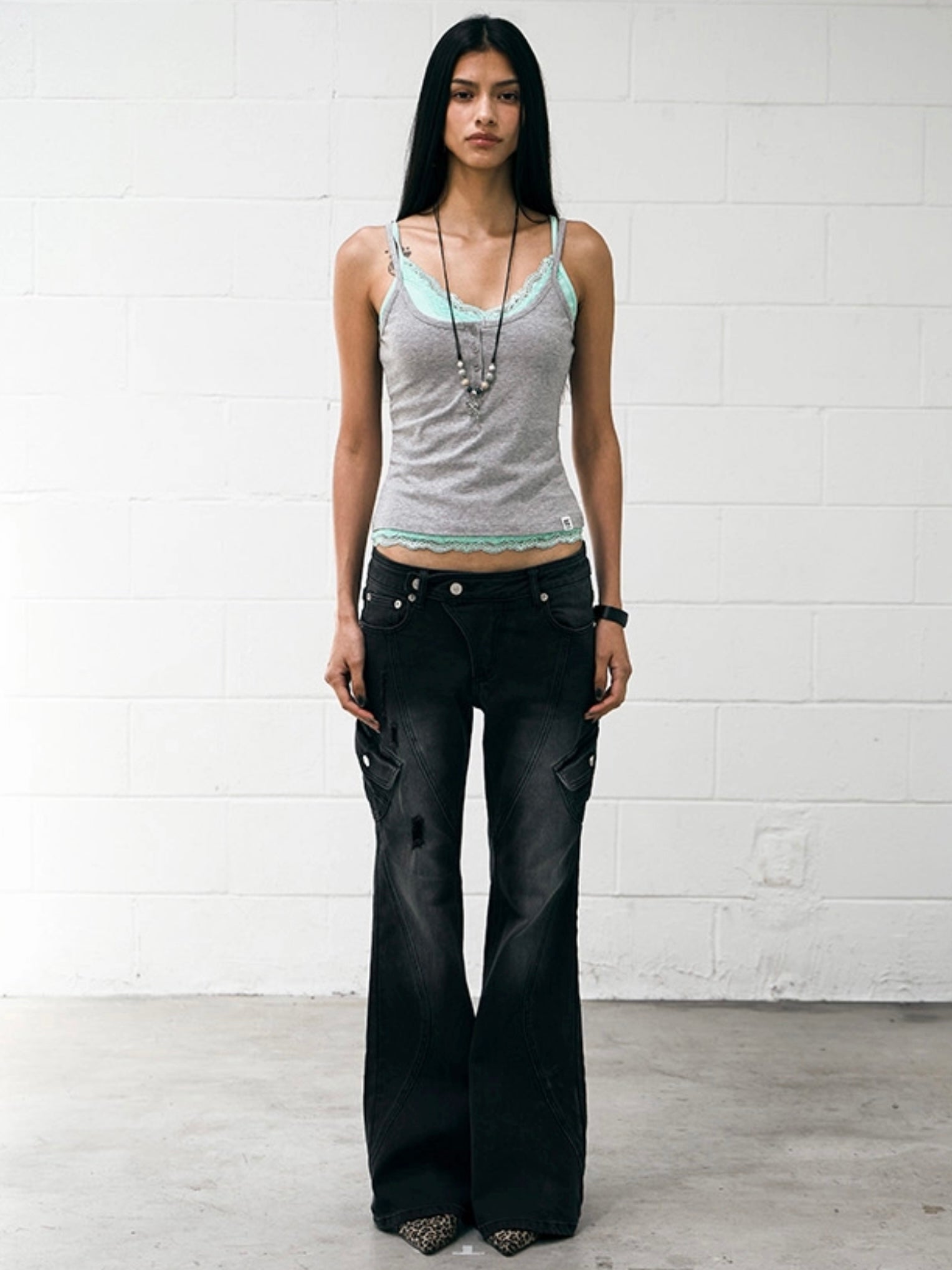 6/6 20:00発売【NOT KNOWING】Lace Layered Cami Set