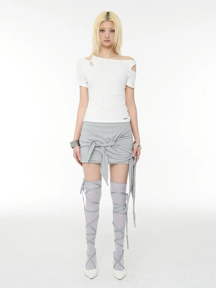 【ROCK CAKE】Shoulder Cutout Top