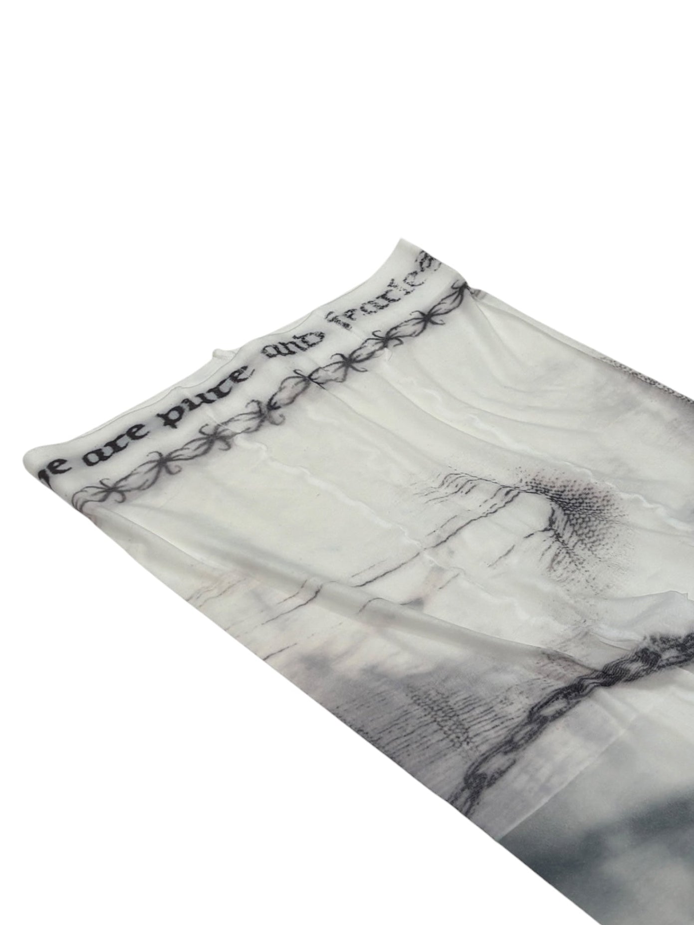 【Never mind the XU】gothic chain print tights