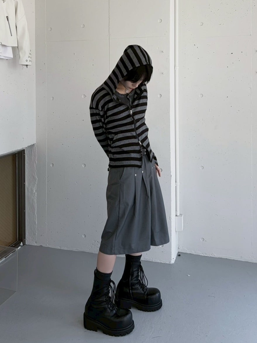受注制【LUV CODE】stripe zip hoodie 2 (3color)