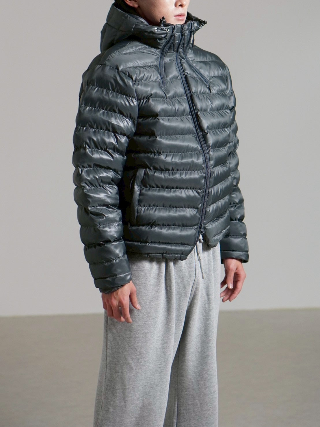 受注制【Chikashitsu +】5 zip puffer jacket / 【チカシツプラス】ファイブジップパファージャケット (4color)