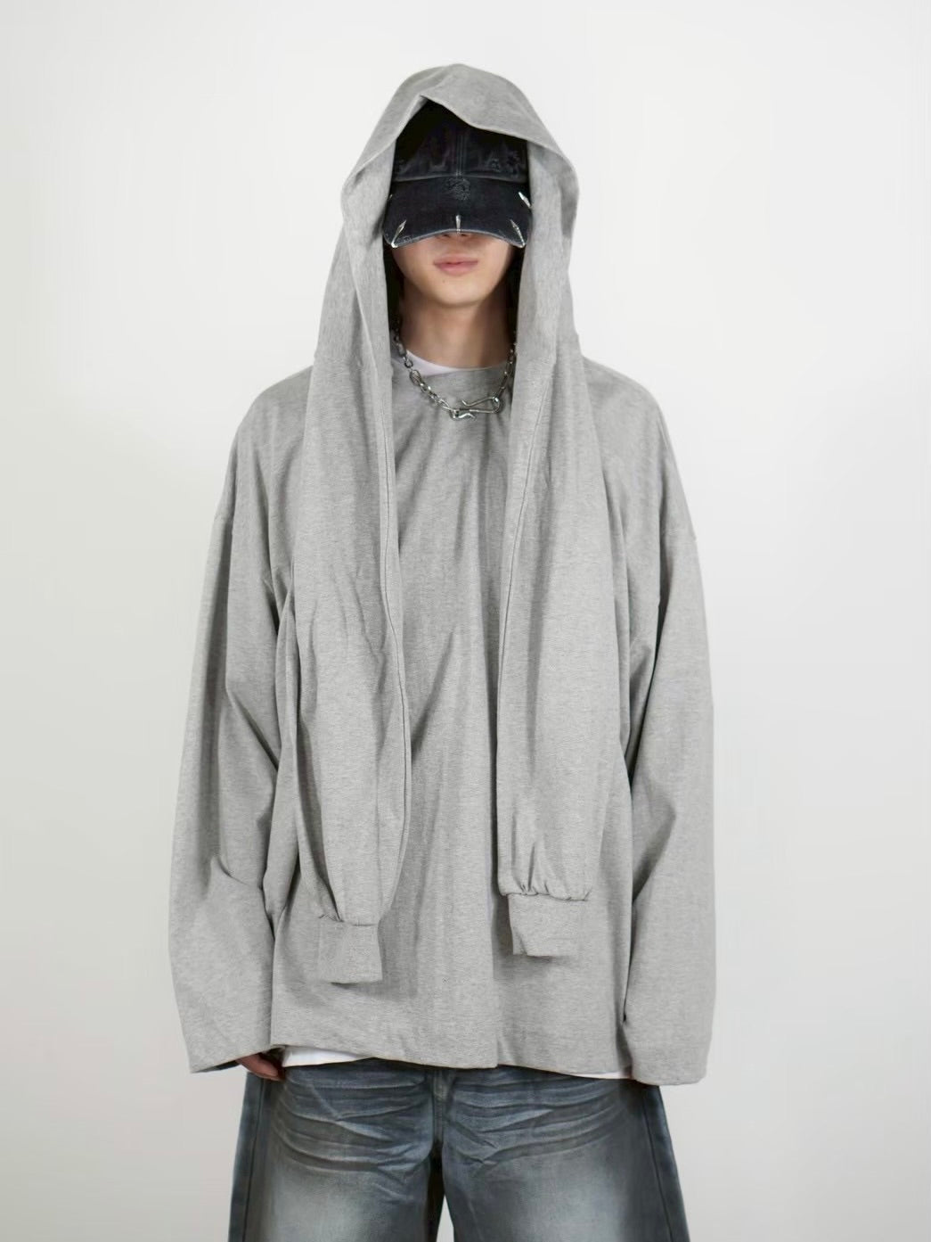 【Chikashitsu +】layered oversized long sleeve (2color)