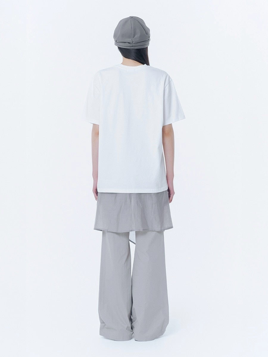 【Miseki seoul】Button layered wrap skirt
