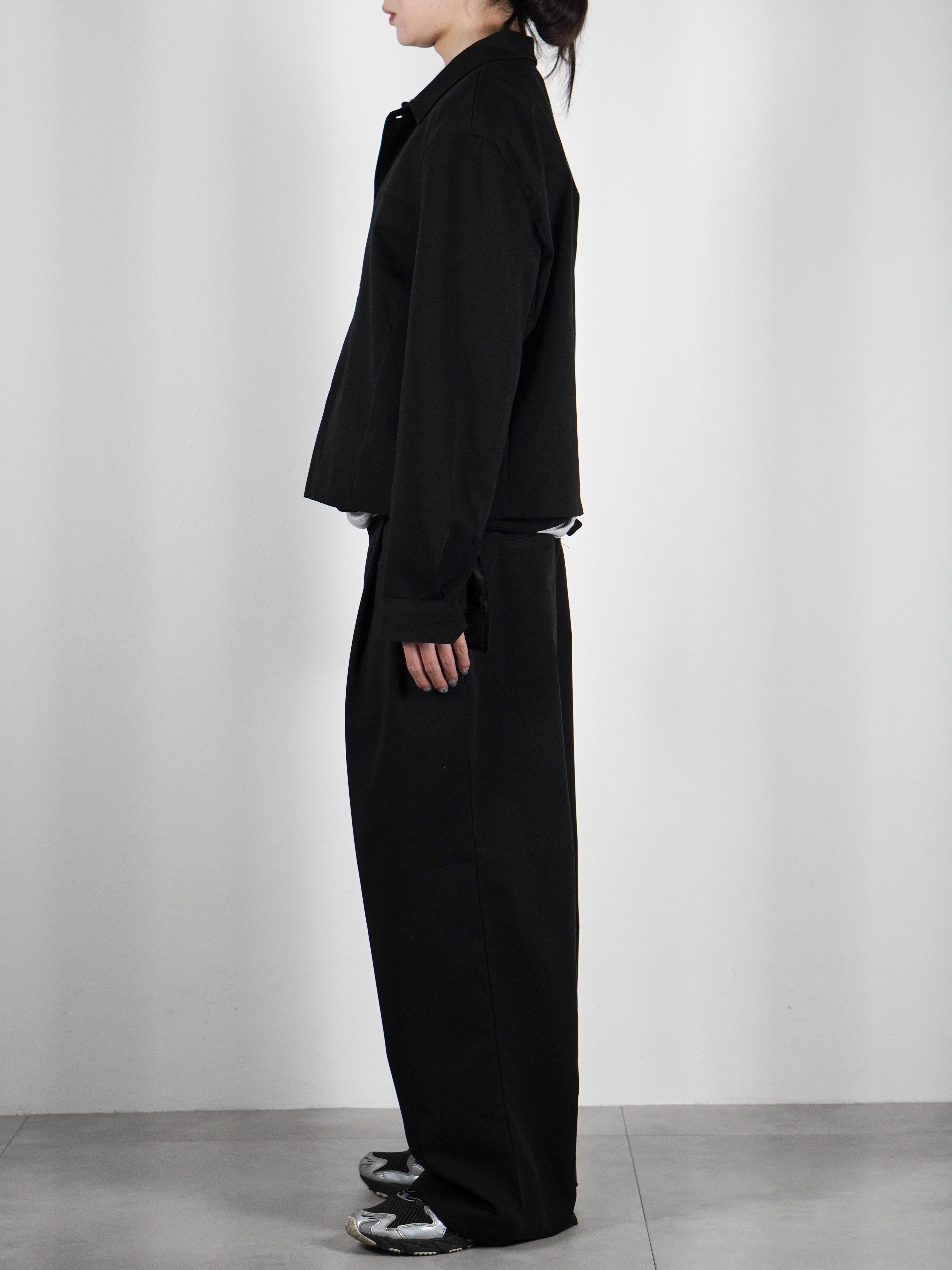 受注制【Chikashitsu +】cropped button jacket