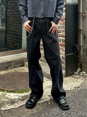 大阪店WEB限定受注制【Chikashitsu +】slim straight denim pants