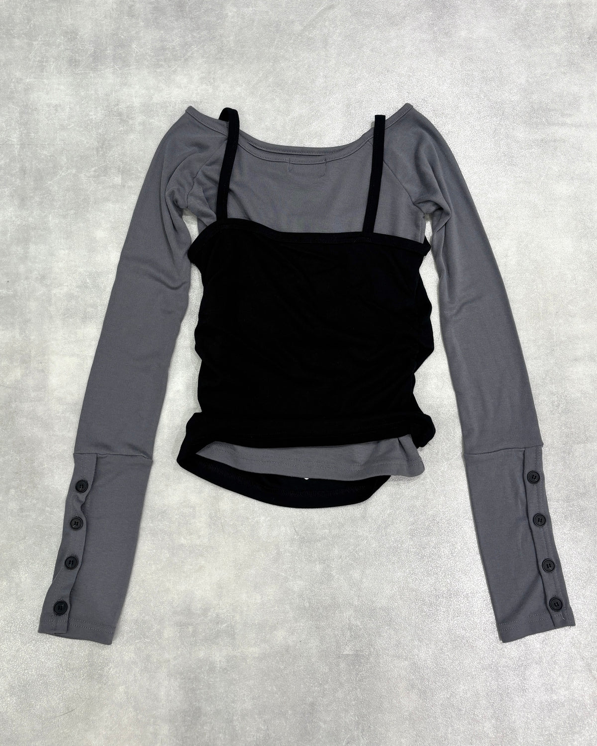 名古屋店WEB限定【nmtc+】Button Layered Cami Set Long sleeve (3color)