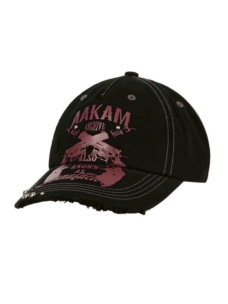 【AAKAM】Pistol Studded Ball Cap