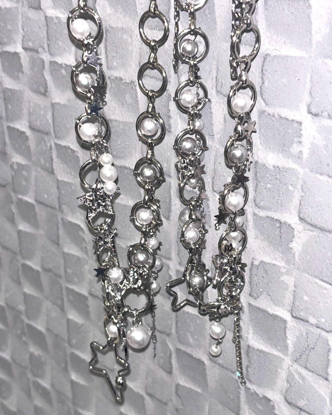 国際配送【BABY09】star pearl waist chain