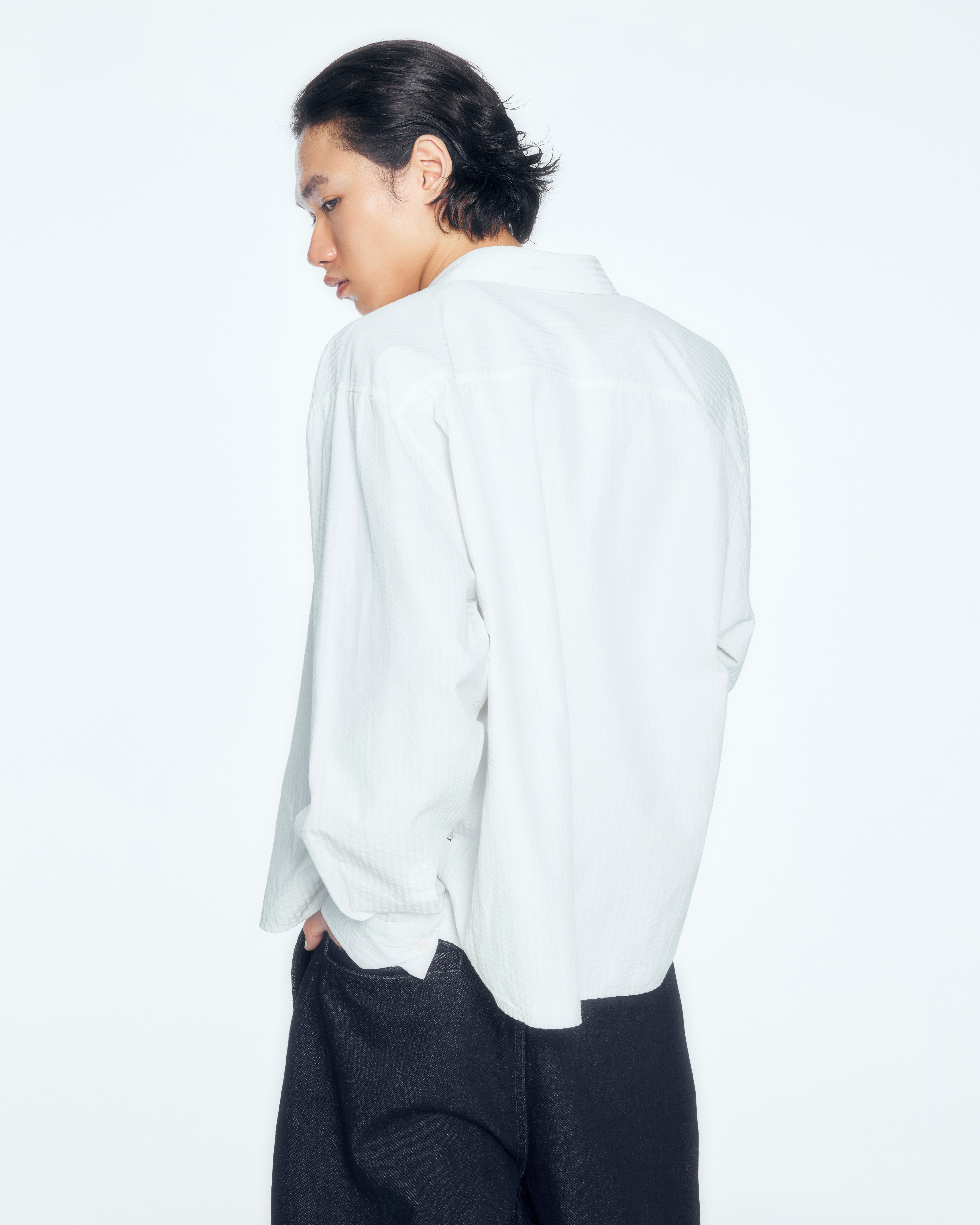 3/20 20:00発売【CS】CROPPED STRIPE BUTTON UP SHIRT
