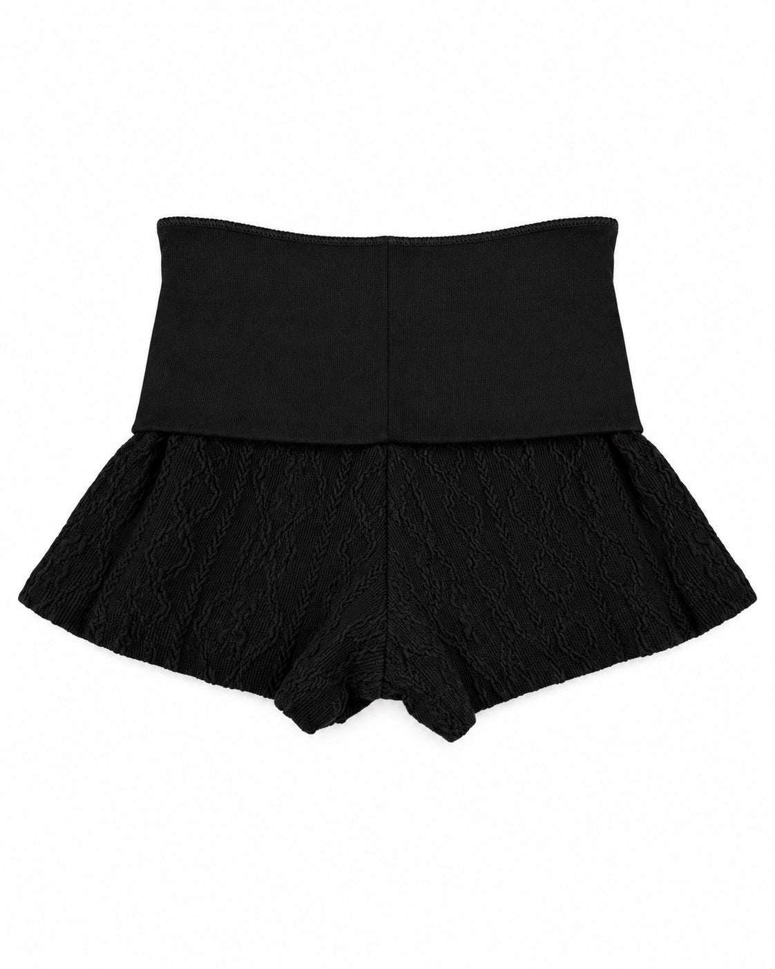 受注制【Never mind the XU】Napoleon lace knit shorts (2color)