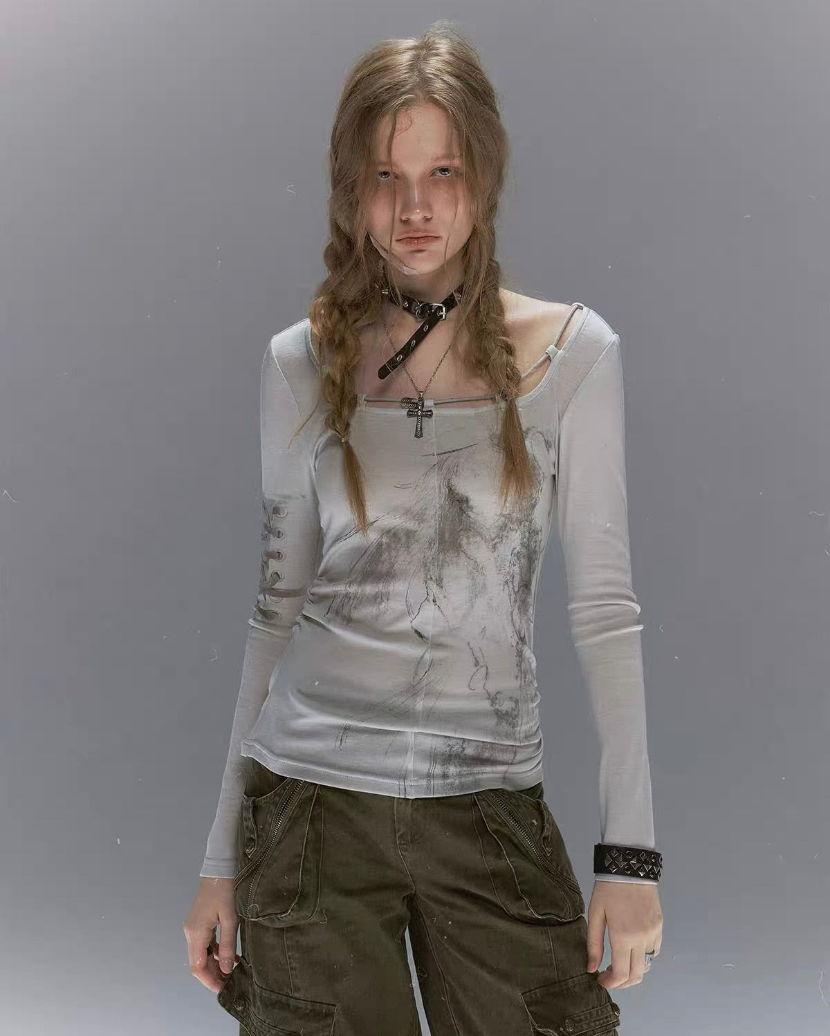 【Cest Nous】Angel Print Top