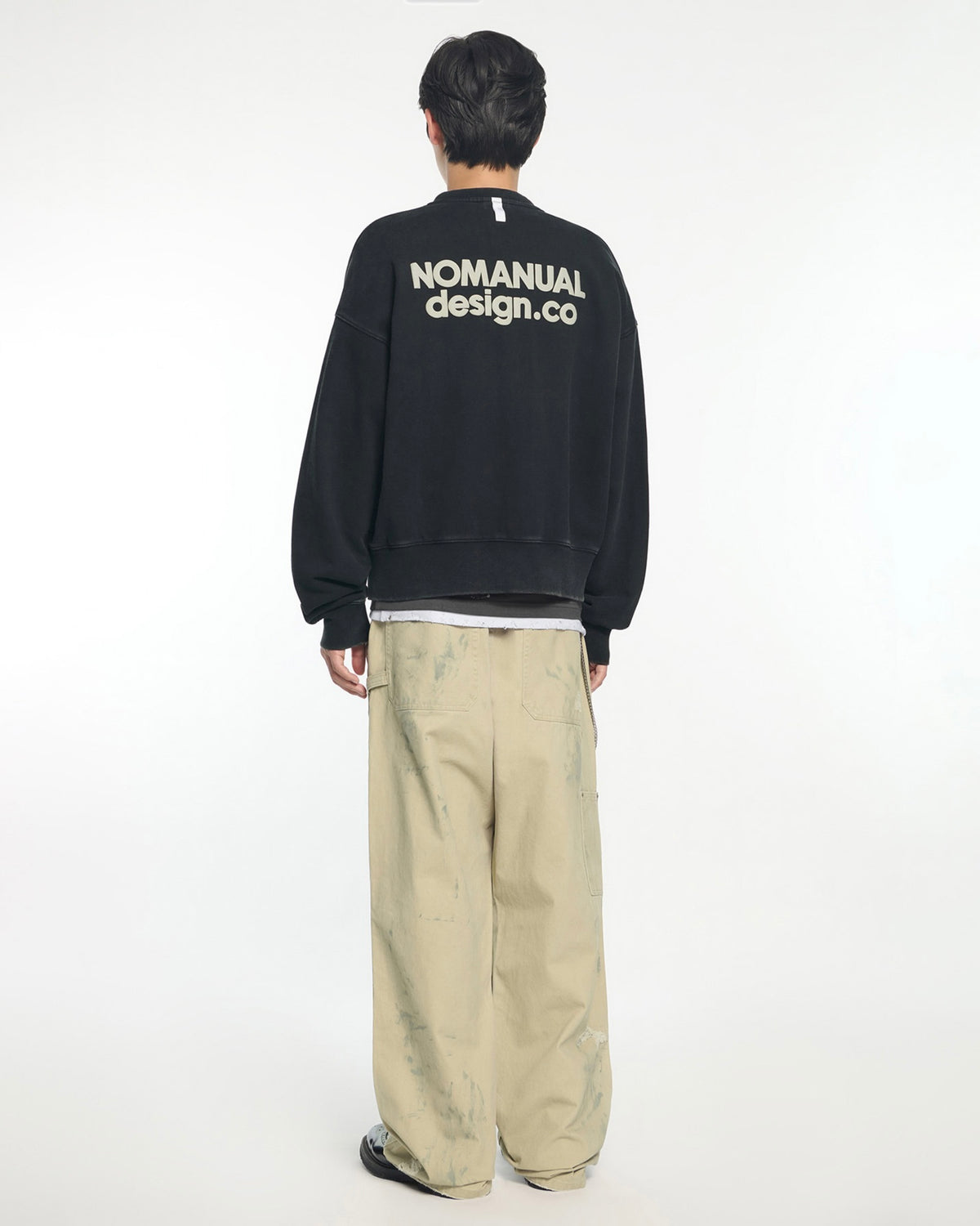 【NOMANUAL】DAMAGED DOUBLE KNEE PANTS
