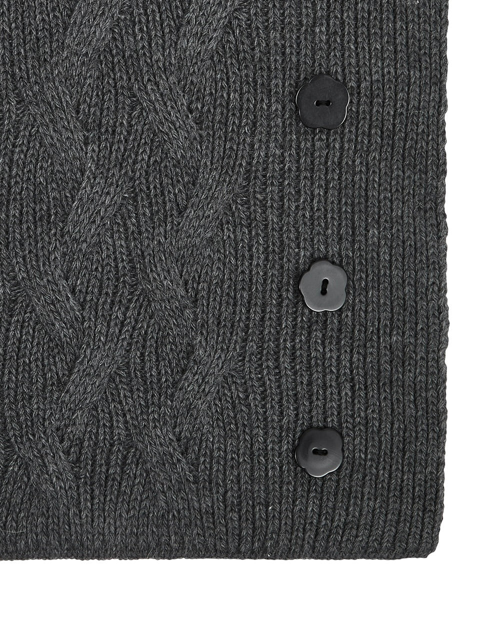 【TUOMIO】BUTTON WOOL KNIT MUFFLER