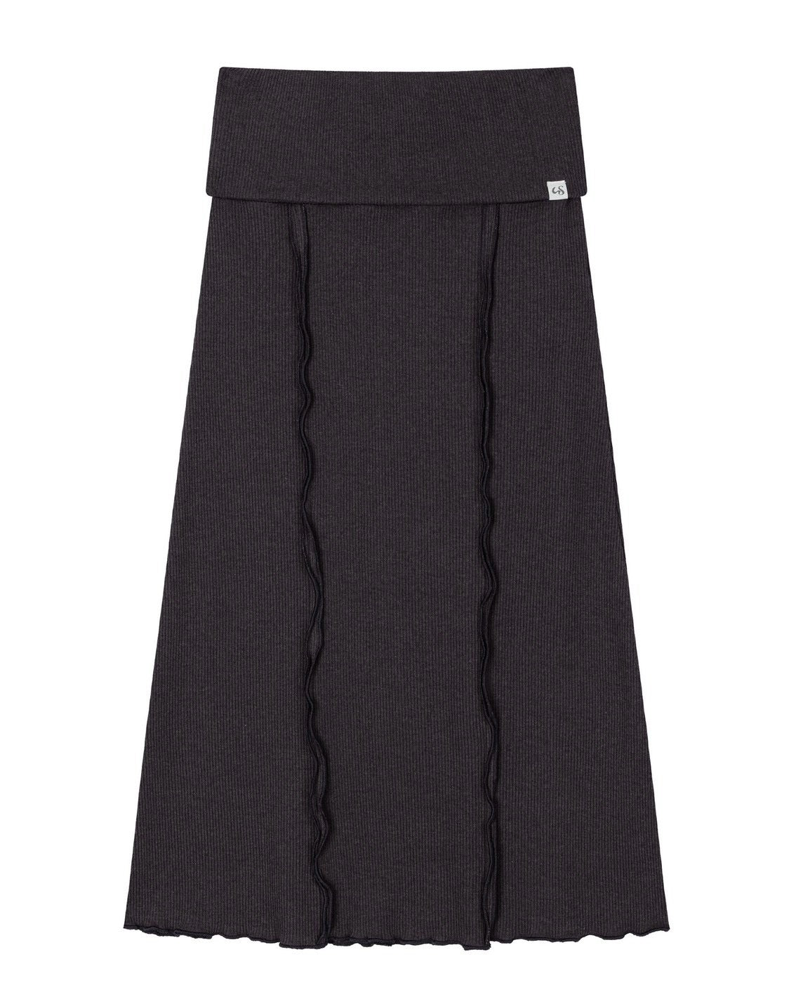【Uglyshadow】RIBBED LONG SKIRT