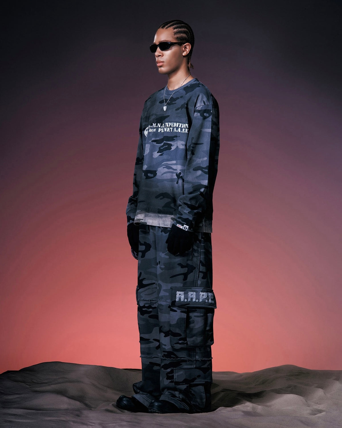 【NOMANUAL】AAPE X NMNL DOUBLE WAIST SWEATPANTS