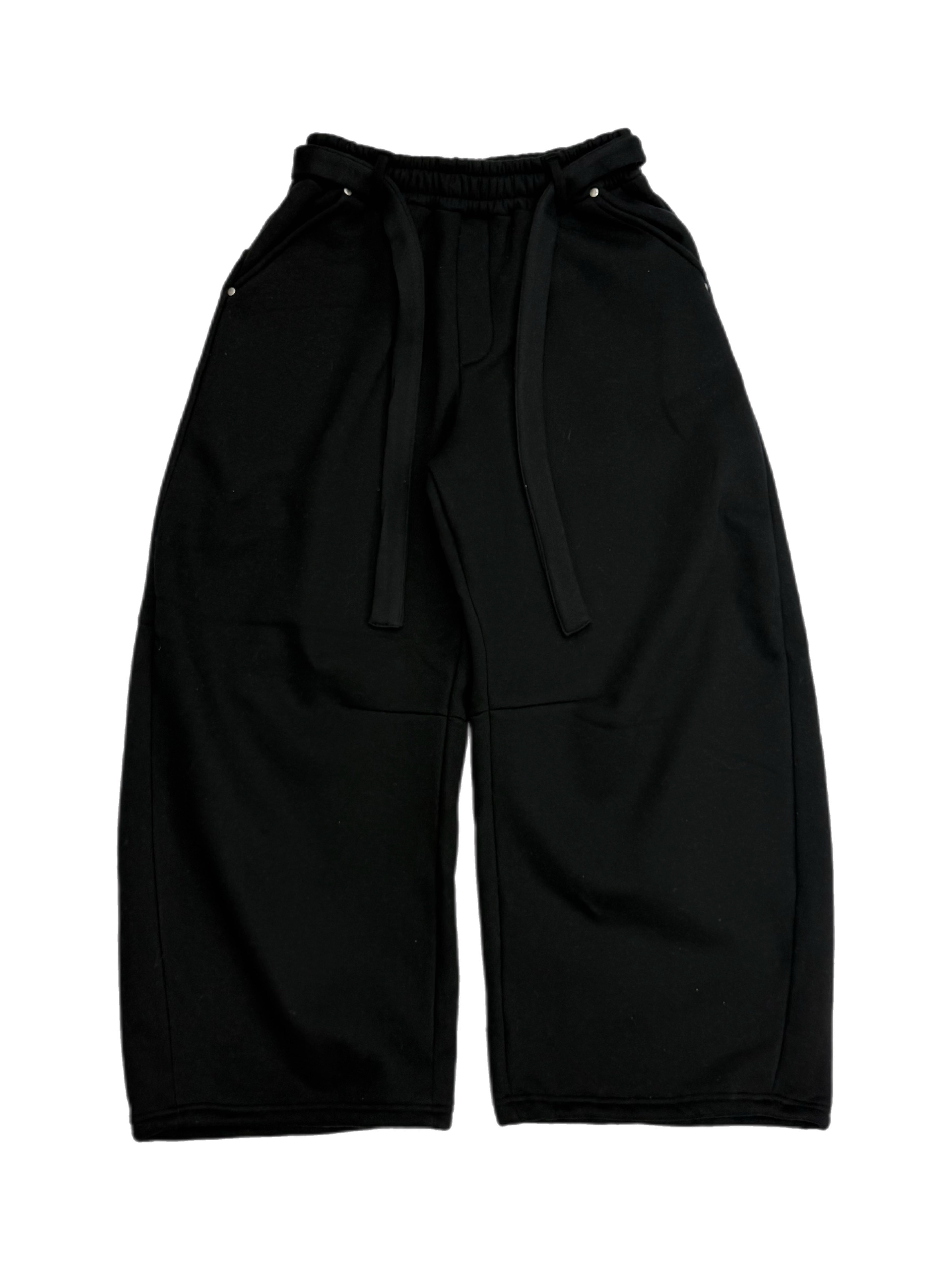 受注制【Chikashitsu +】barrel leg heavy sweat pants (2color)