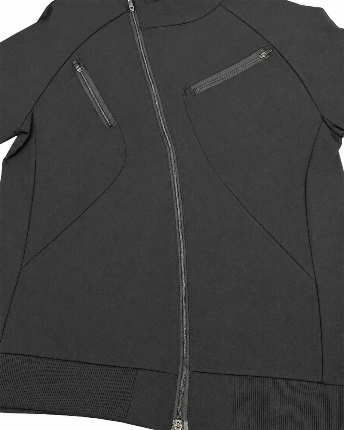 受注制【nmtc+】Asymmetric pocket zip-up Slim Jacket