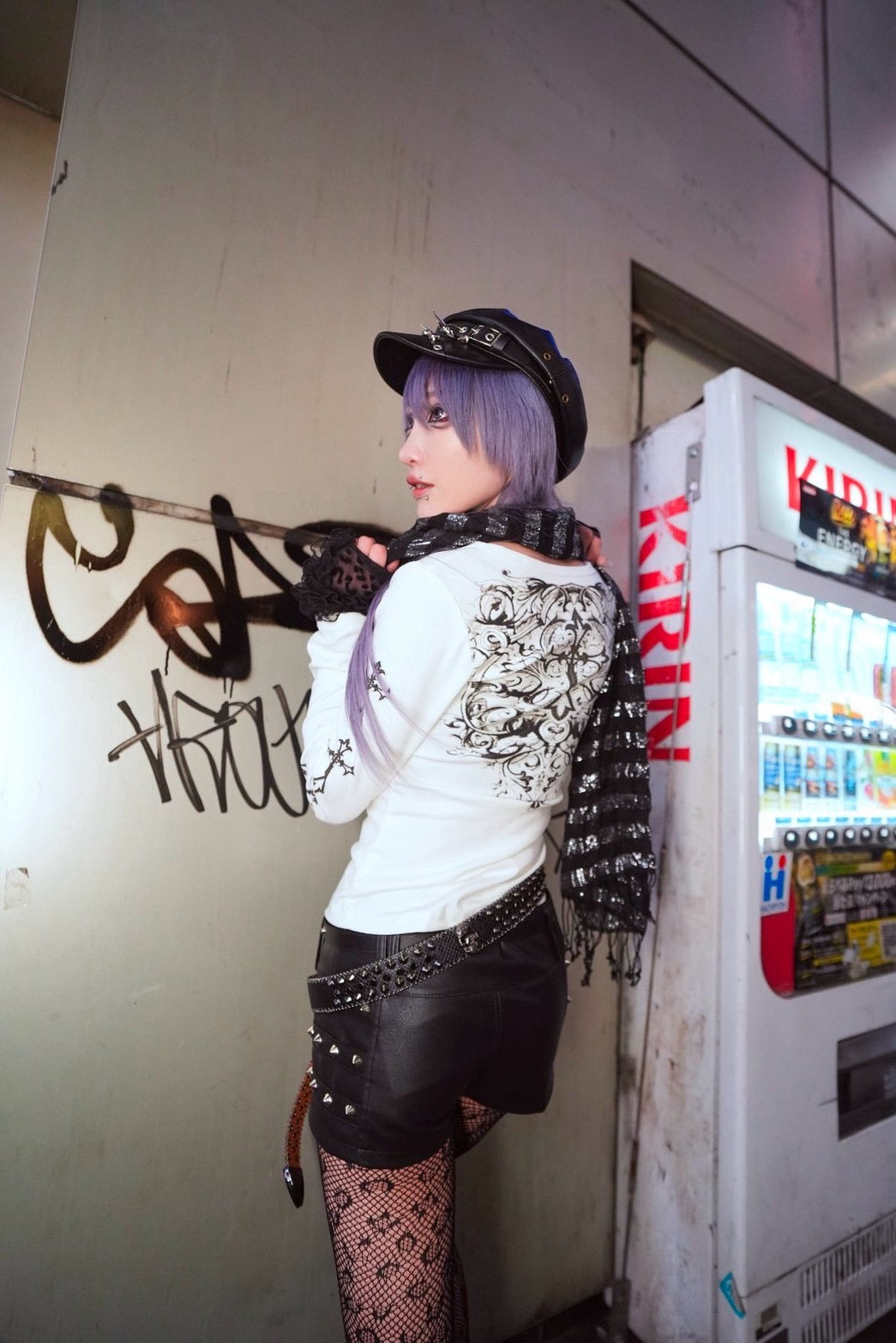 国際配送【BABY09】 Skull Studded Belt (3color)