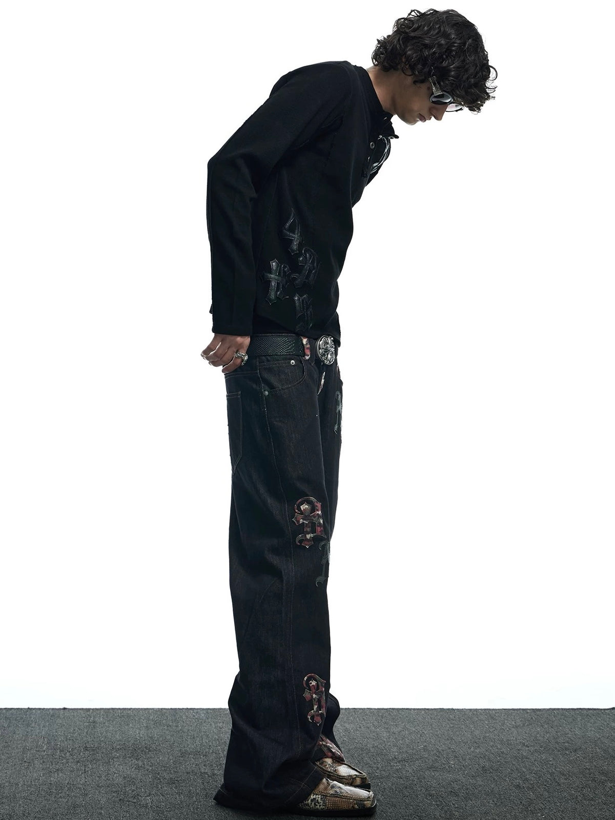 【DND4DES】Henley Collar Patch Long Sleeve