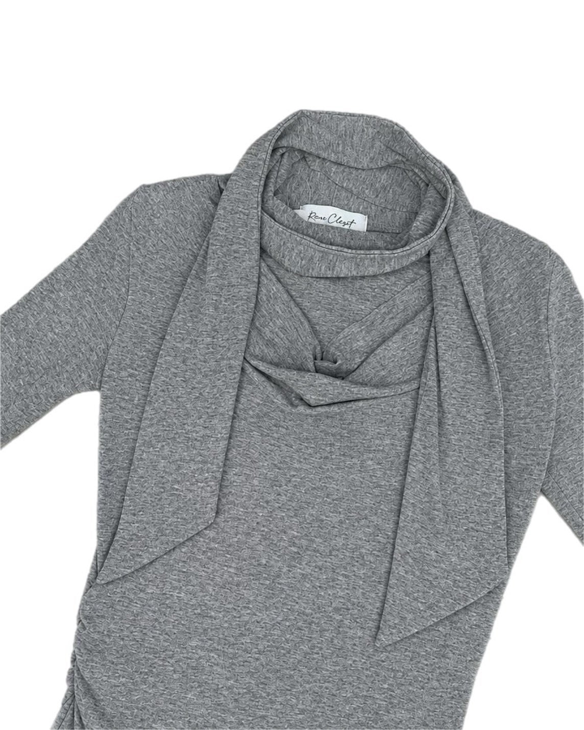 受注制【nmtc+】long tie drape tee (2color)