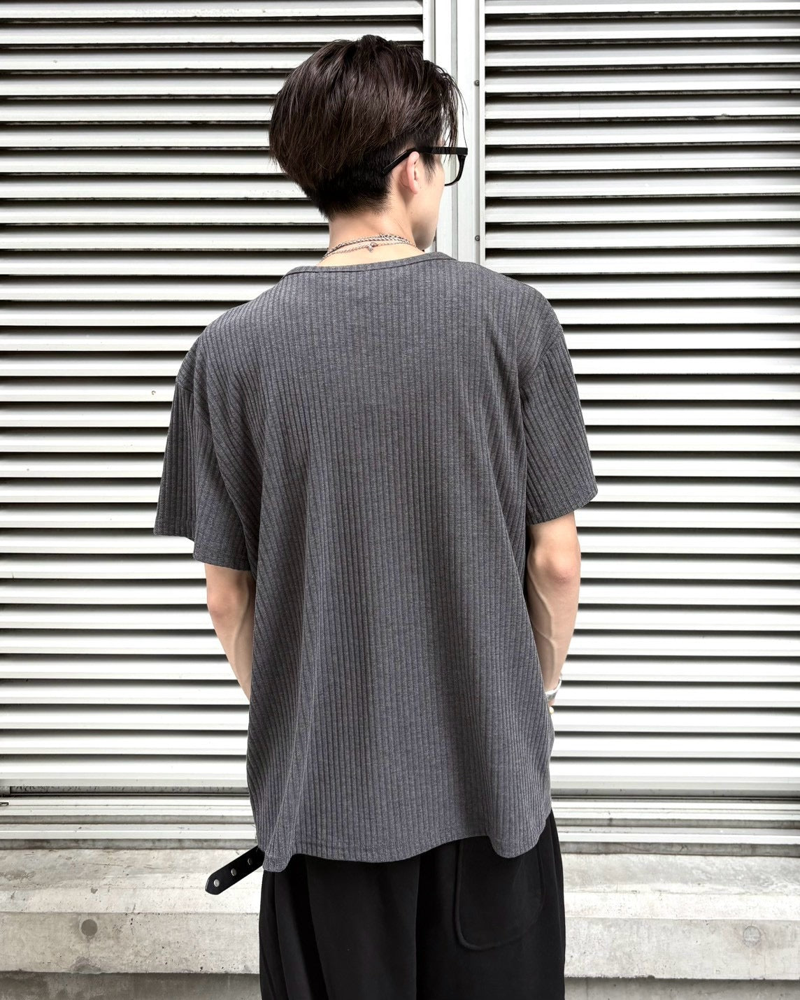 受注制【nmtc+】Shoulder Henley Eyelet Tee (3color)