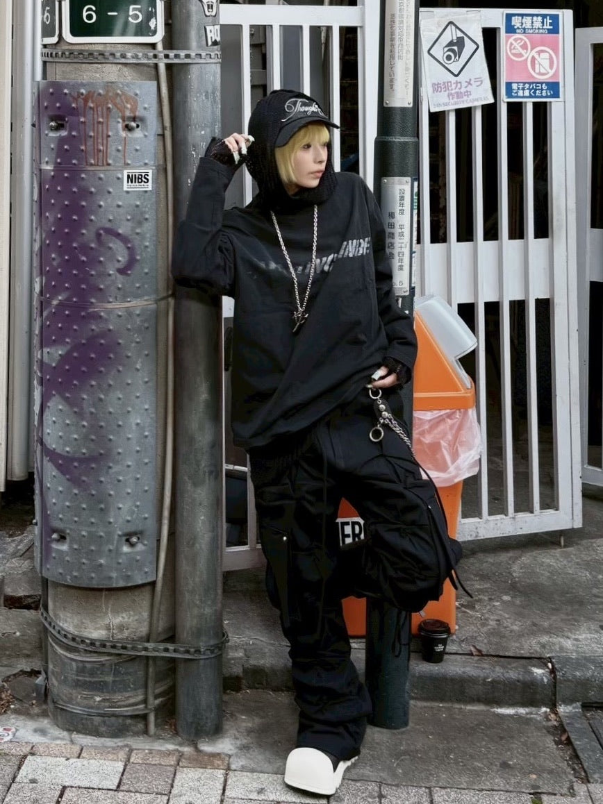 国際配送【Never mind the XU】washed long sleeve (2color)