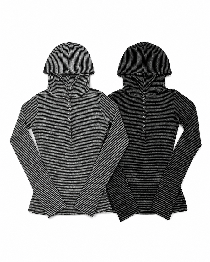受注制【nmtc+】border tight hoodie (2color)