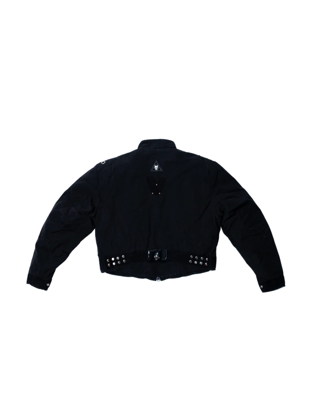 【F.V.V.O】Quilted Cropped Biker Jacket(black)