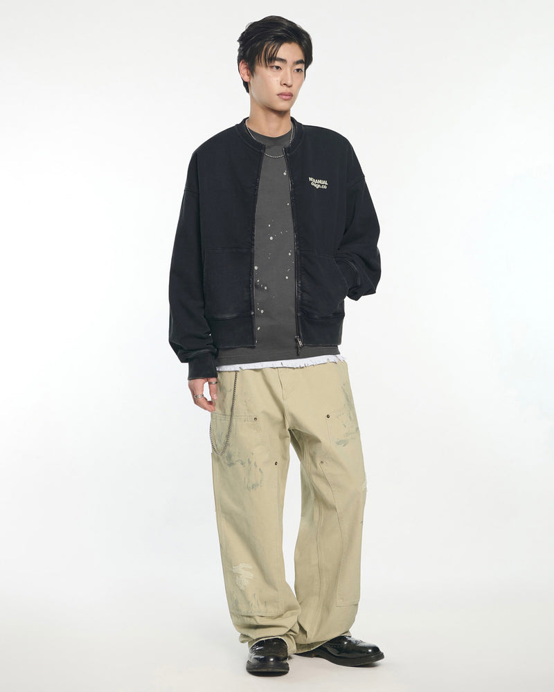 【NOMANUAL】DAMAGED DOUBLE KNEE PANTS