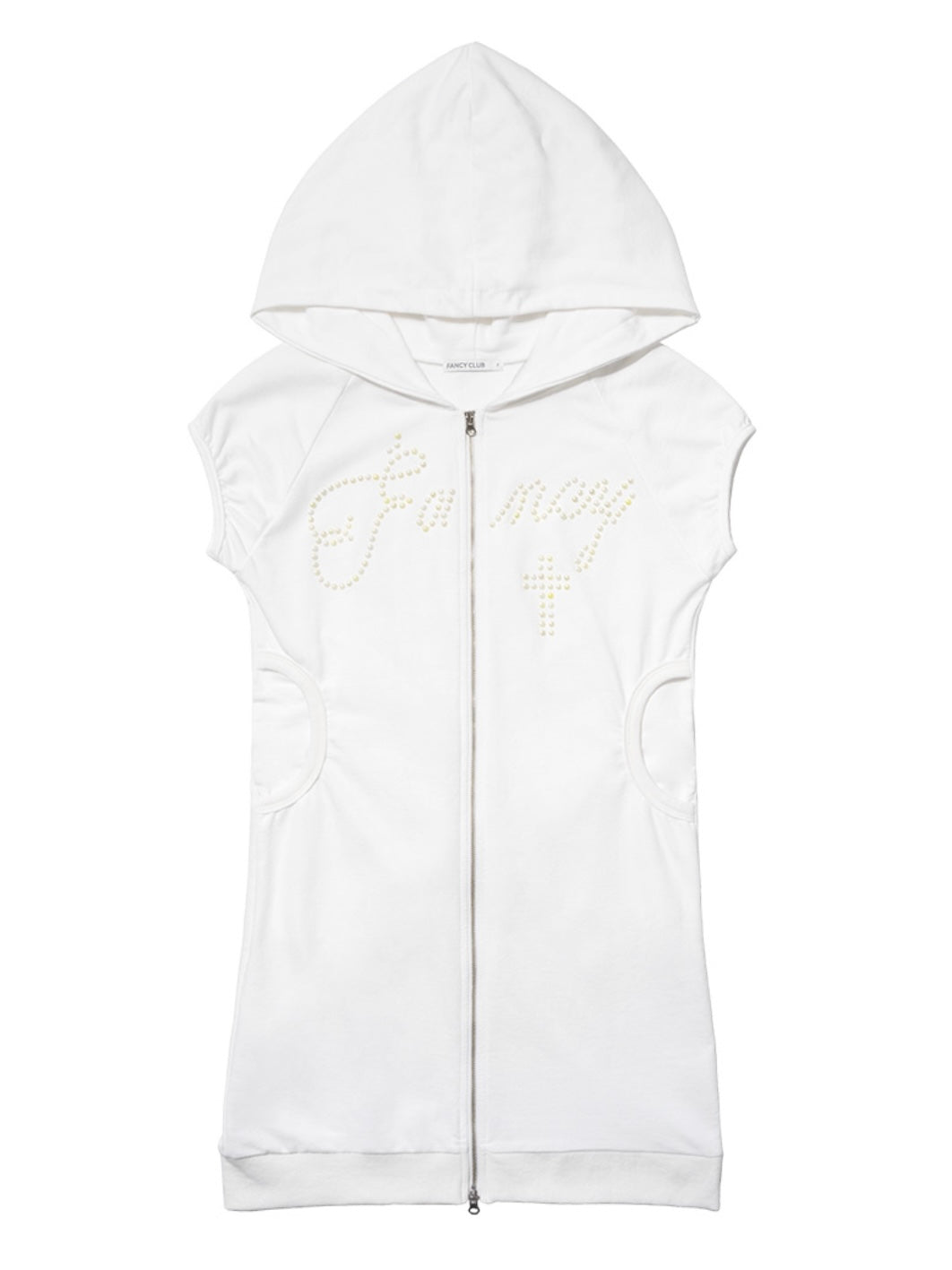 【FANCY CLUB】HOTFIX PUFF SLEEVE HOOD ONE-PIECE