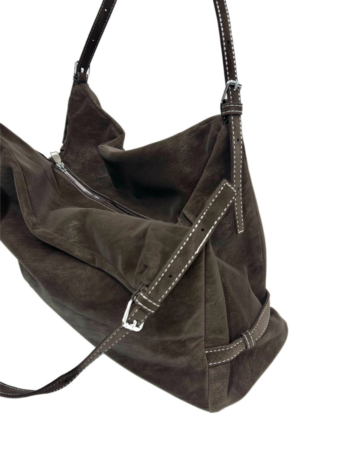 受注制【OaKS】suede boston bag (2color)