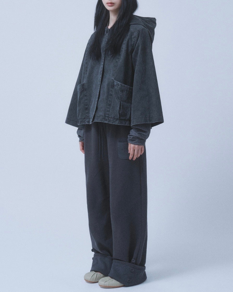 【TUOMIO】ROLL-UP BUTTON SWEATPANTS