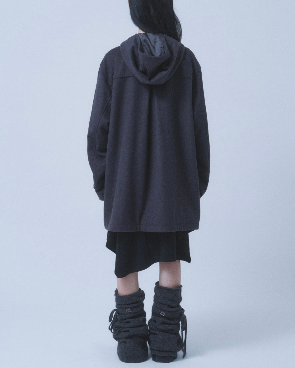 【TUOMIO】PLEATED TOGGLE WOOL COAT