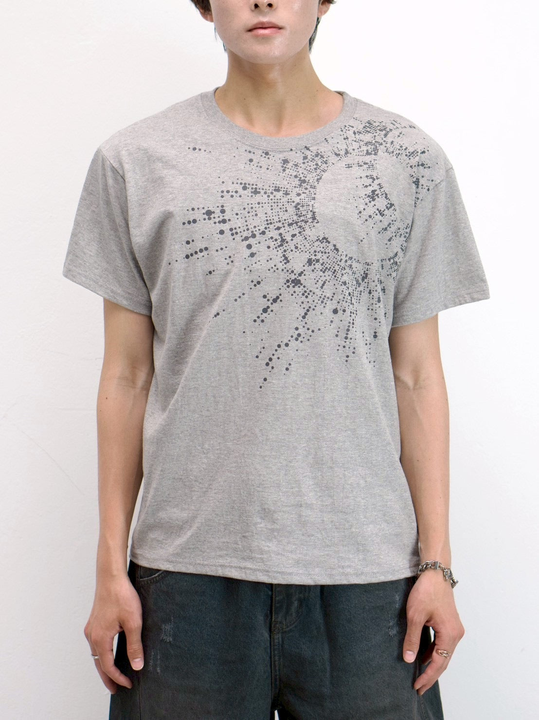 受注制【Chikashitsu +】sunshine printing crop tee (4color)