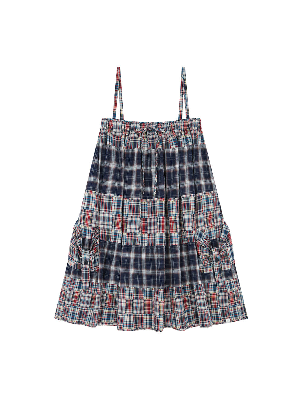 6/8 21:00発売【TUOMIO】2-WAY PATCHWORK SKIRT
