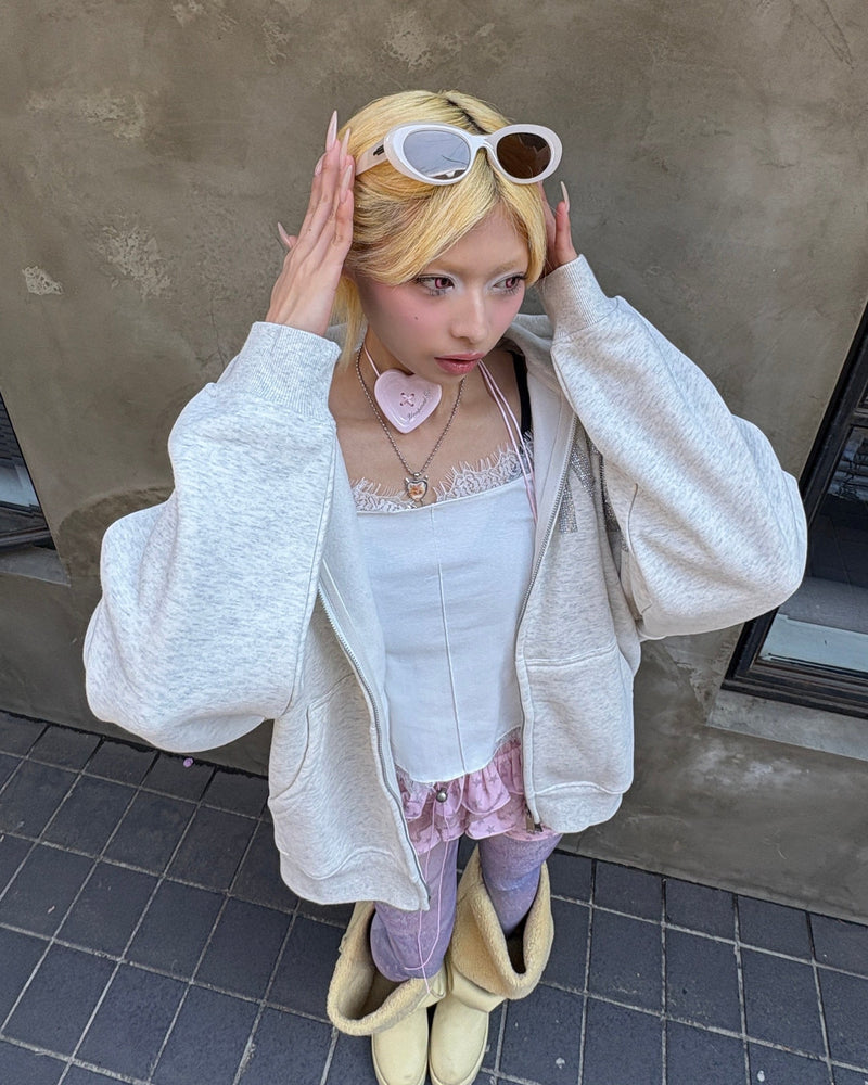 国際配送【Never mind the XU】SHEER LACE CAMISOLE