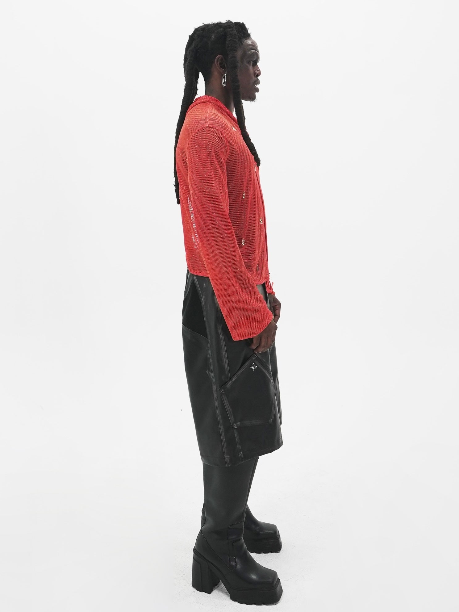 【E RIN AI E】E STARDUST MESH SNAP HOODIE