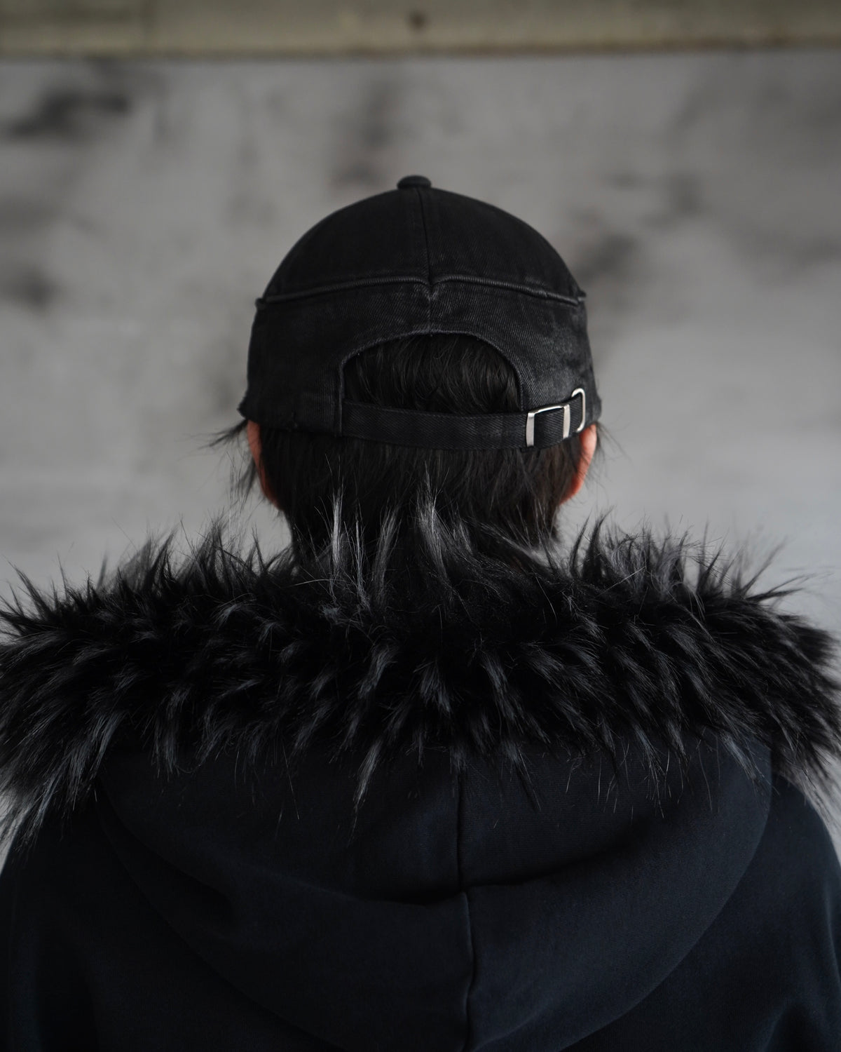 【CHIKASHITSU PLUS HIGH】Arch washed denim cap (coating)