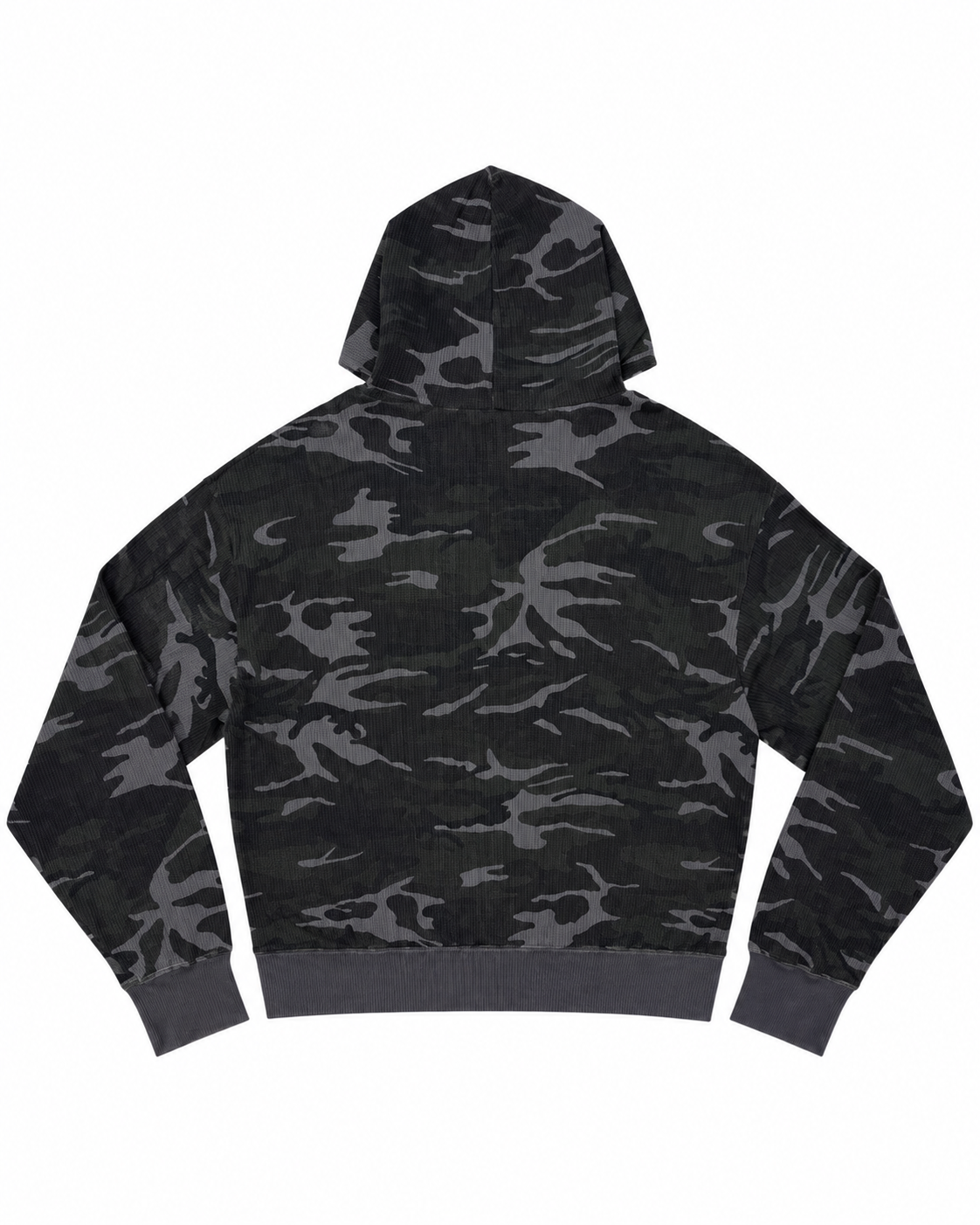 受注制【Never mind the XU】MILITARY CAMO THERMAL ZIP HOODIE (2color)