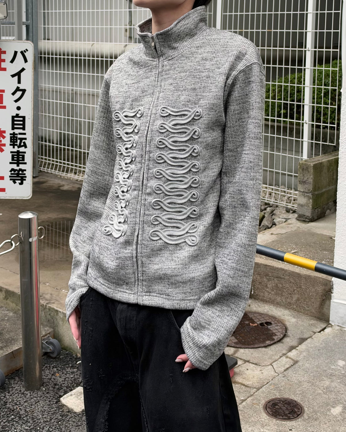 大阪店WEB限定受注制【Chikashitsu +】napoleon details zip-up (2color)
