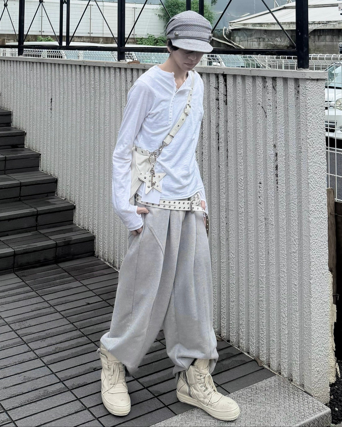 受注制【nmtc+】Curved Seam Wide Sweat Pants (2color)