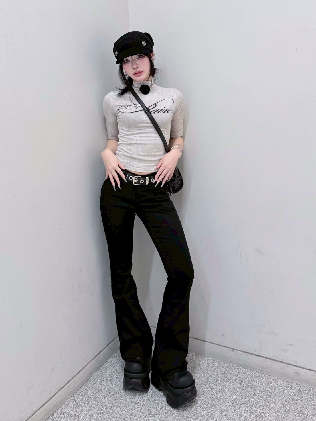 受注制【nmtc+】low rise bootscut denim pants