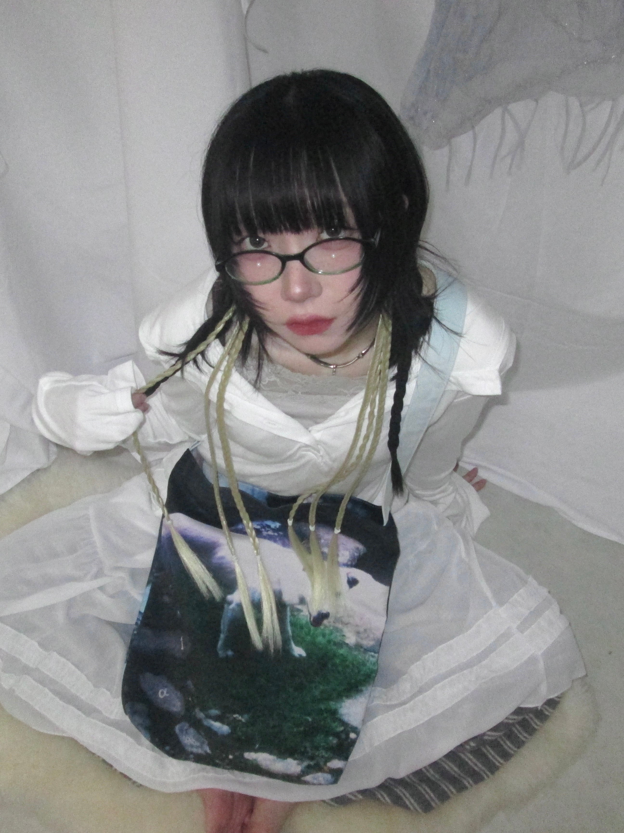 5/29 20:00発売 国際配送【Nerd out XU】color oval retro glasses (3color)