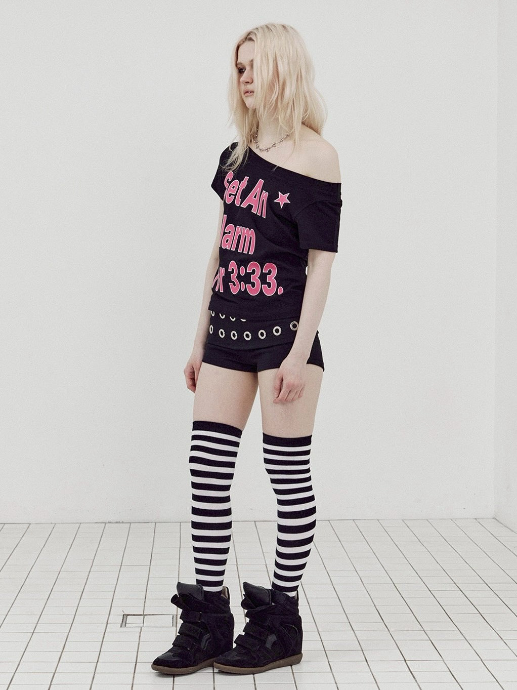 【SETUP-EXE】EYELET WAIST SHORT PANTS