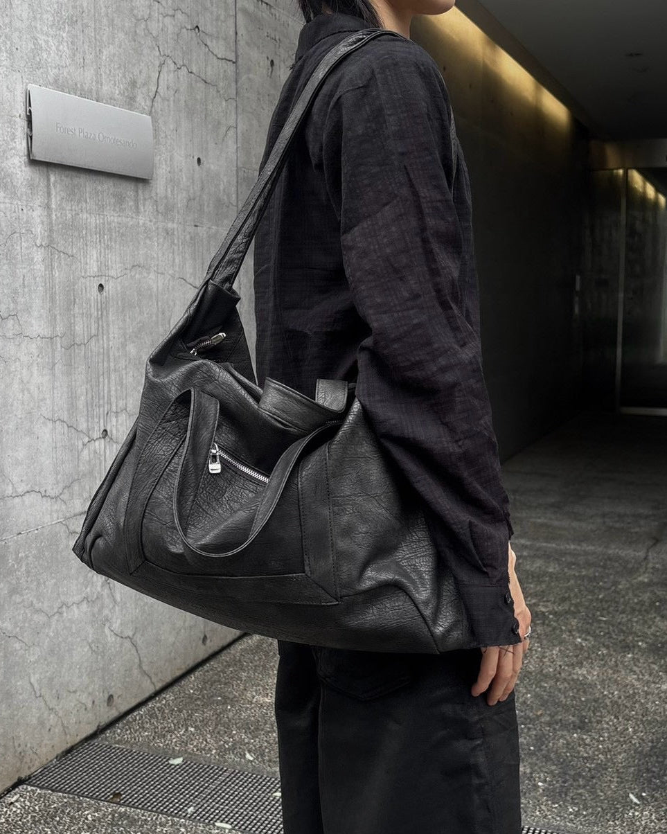 受注制【nmtc+】Vintage PU leather shoulder bag