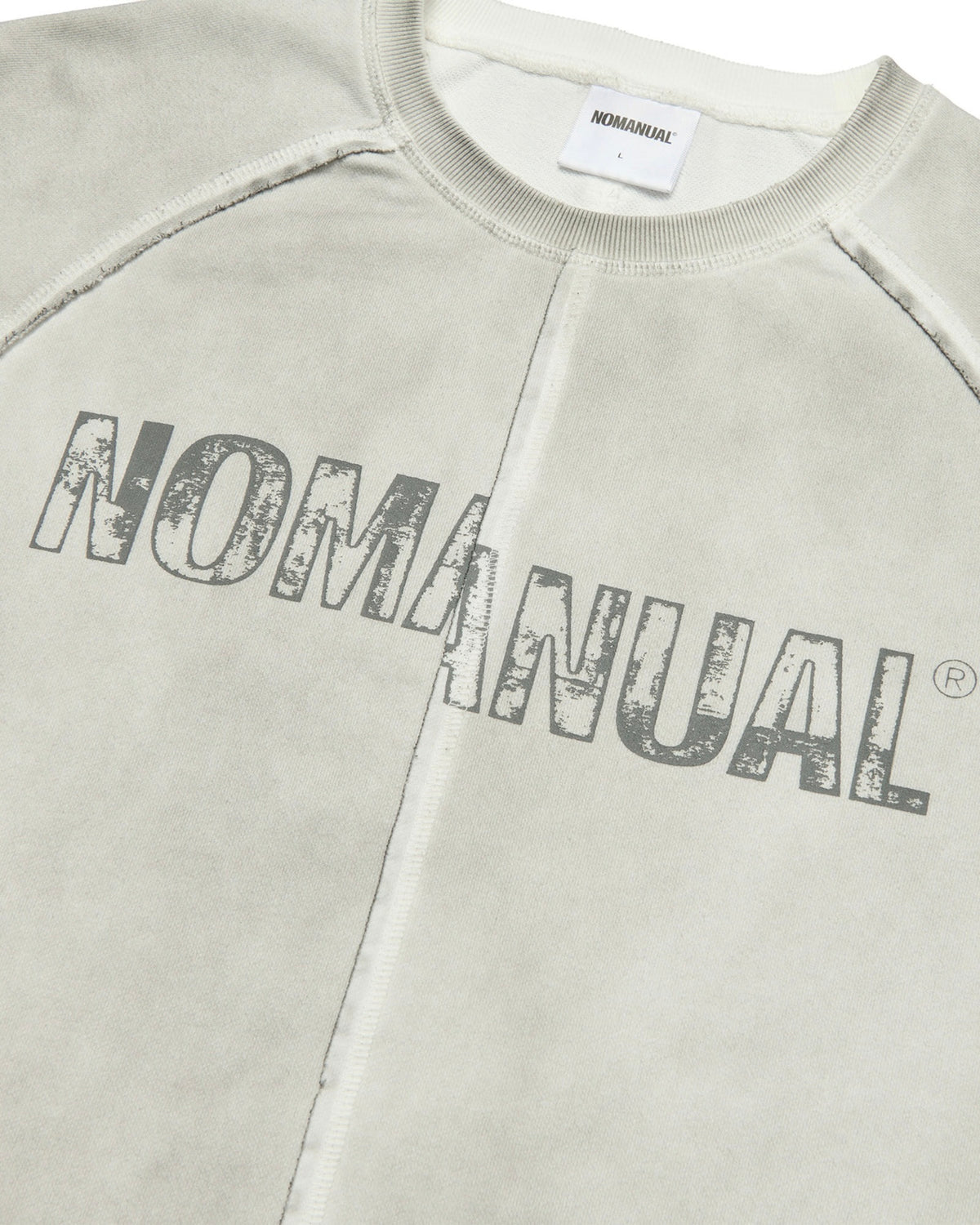 【NOMANUAL】RAW SPLIT LONG SLEEVE TEE