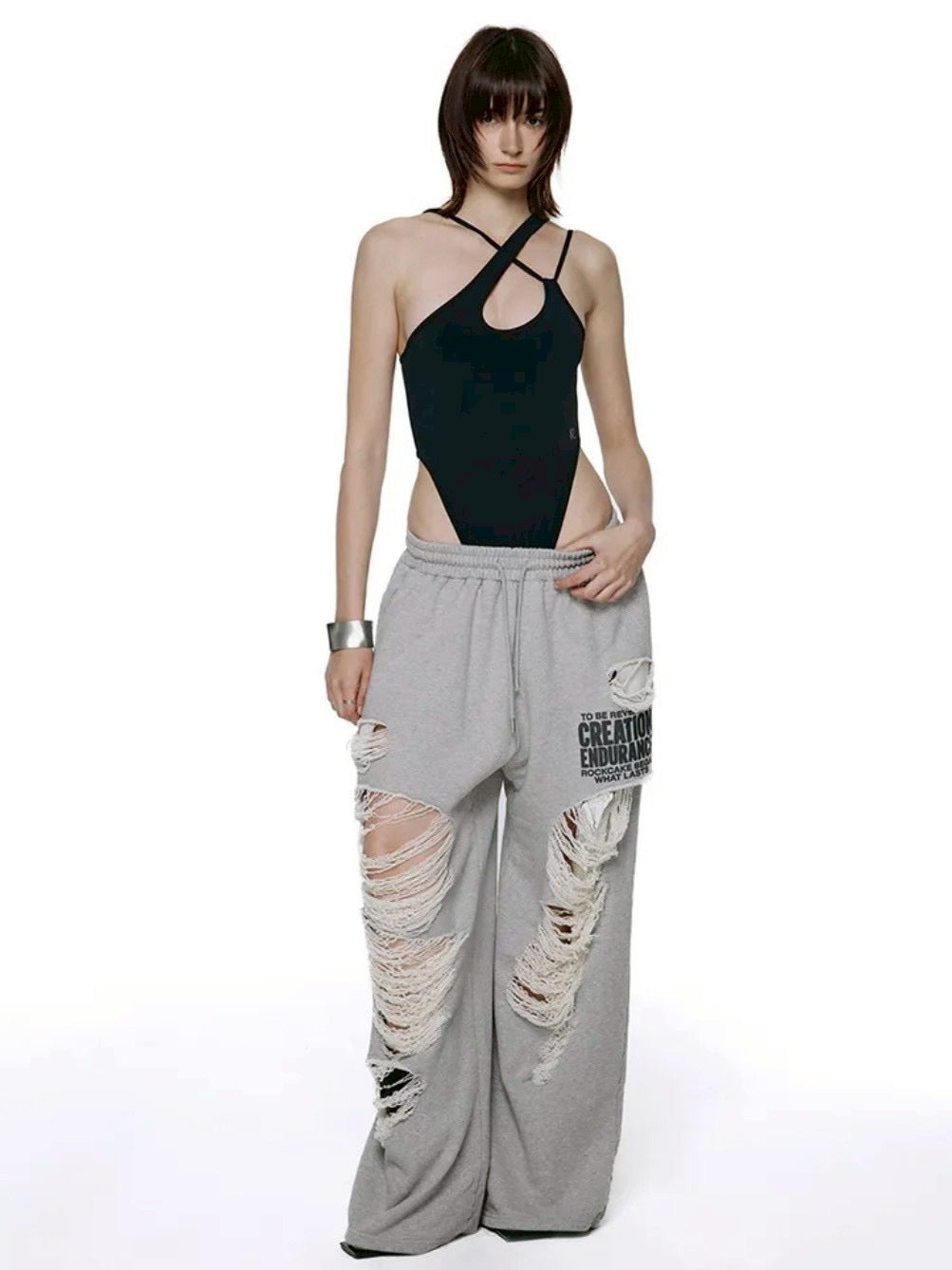 【ROCK CAKE】Creation Damage Jogger