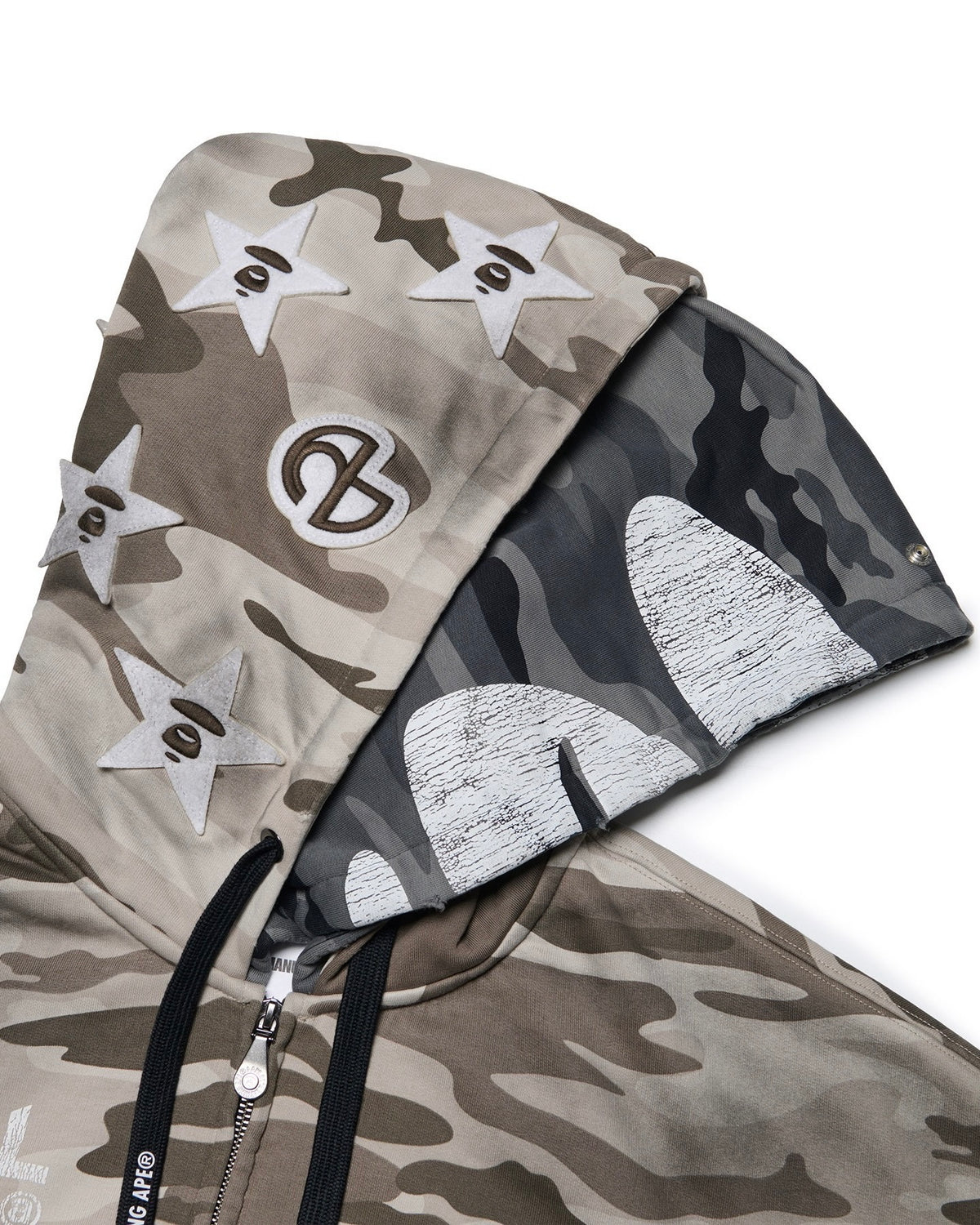 【NOMANUAL】AAPE X NMNL DOUBLE HOODED ZIP-UP(SAND CAMO)