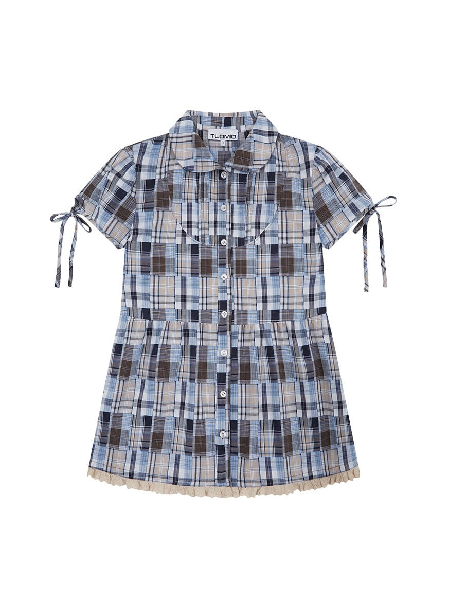 【TUOMIO】PUFF SLEEVES RIBBON BLOUSE