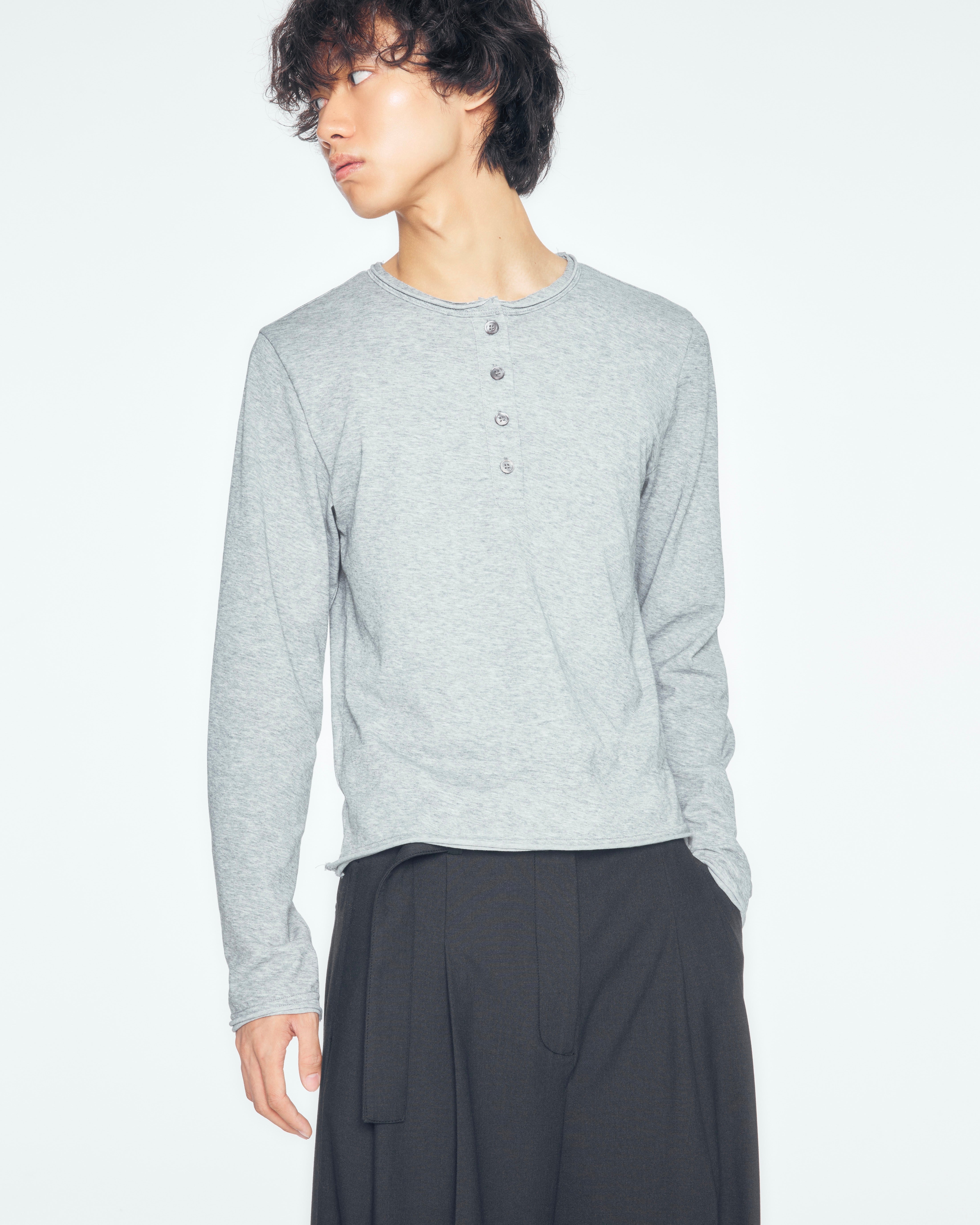 【CS】cut off henry neck tee